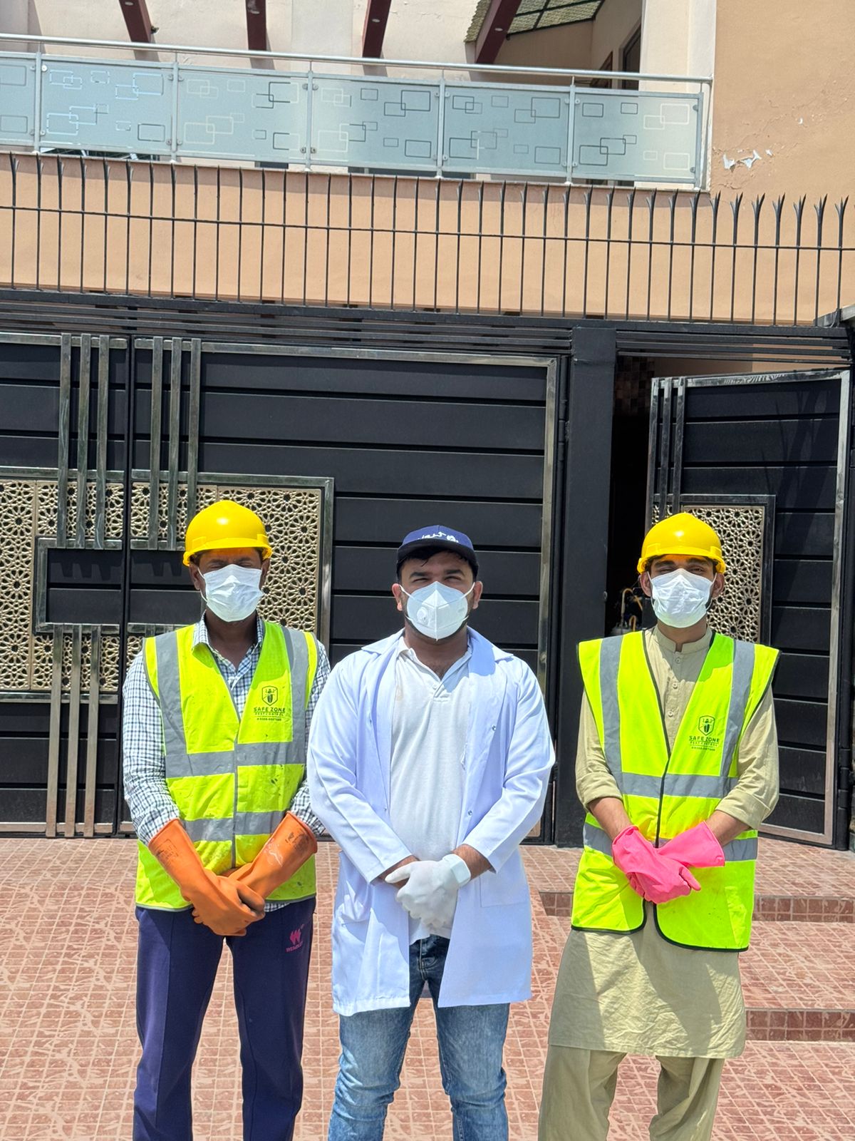Safe Zone team outside completed job
